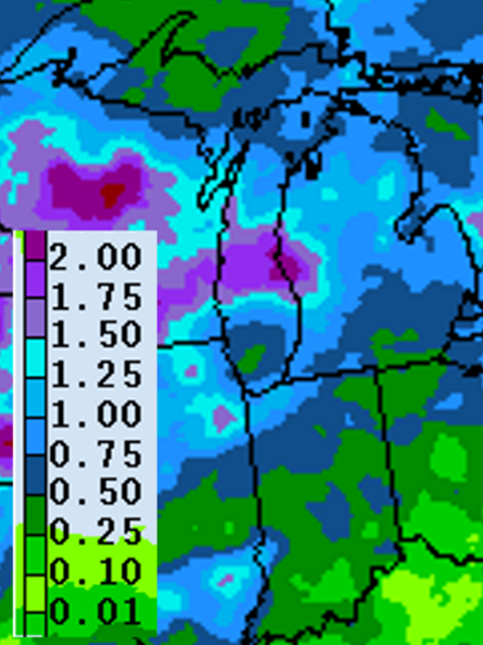 Precipitation forecast for Aug. 5-12.